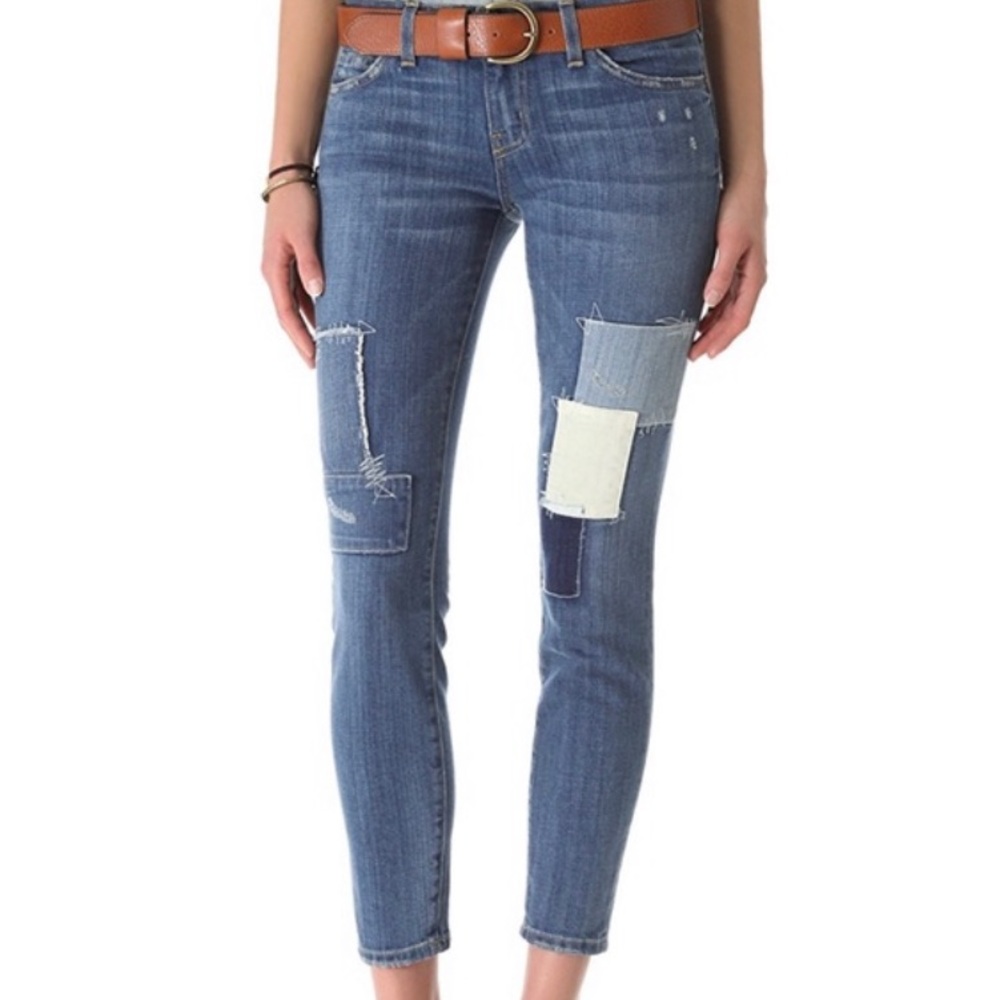 Current Elliott The Stiletto Patchwork Jeans - image 1